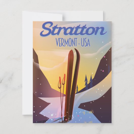 Stratton Vermont ski reisposter (Achterkant)