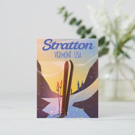 Stratton Vermont ski reisposter (Staand voorkant)