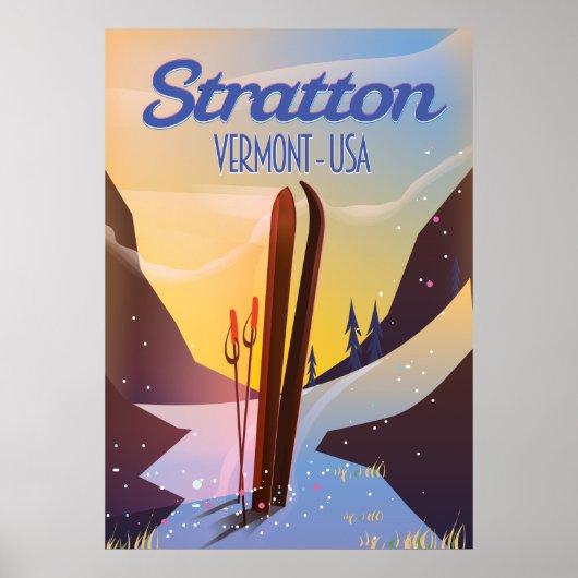 Stratton Vermont ski reisposter Poster (Voorkant)