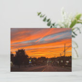 Stratus Sunset Feestdagenkaart (Staand voorkant)
