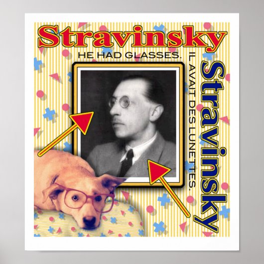 Stravinsky had een bril. poster (Voorkant)