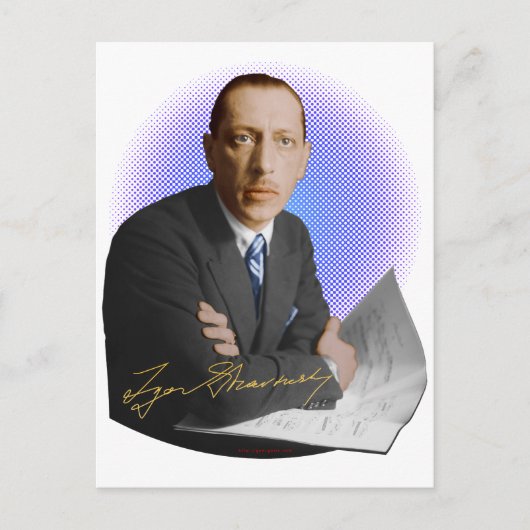 Stravinsky-handtekening Briefkaart (Voorkant)
