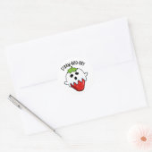 Straw-boo-ry Grappige Aardbei Pun Ronde Sticker (Envelop)