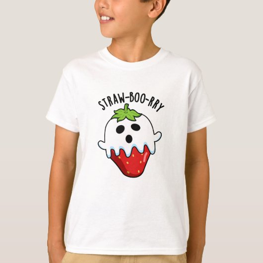 Straw-boo-ry Grappige Aardbei Pun T-shirt (Voorkant)