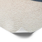 Straw Hat on White Sand by Sparkling Ocean Perfect Poster (Hoek)