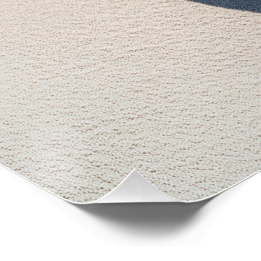 Straw Hat on White Sand by Sparkling Ocean Perfect Poster (Hoek)