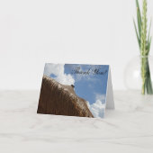 Straw paraplu dank u kaart, blanco binnen bedankkaart (Voorkant)