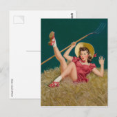 Straw PinUp Briefkaart (Voorkant / Achterkant)