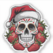 Straw Santa Dag van de Doden Sticker (Voorkant)