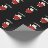 Strawbeary Funny Strawberry Beer Pun Dark BG Cadeaupapier (Hoek)