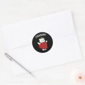 Strawbeary Funny Strawberry Beer Pun Dark BG Ronde Sticker (Envelop)