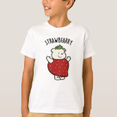 Strawbeary Funny Strawberry Beer Pun T-shirt (Voorkant)