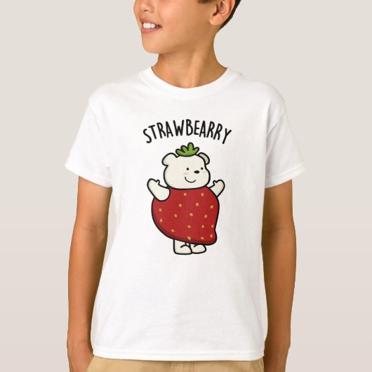 Strawbeary Funny Strawberry Beer Pun T-shirt (Voorkant)