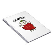 Strawbeary Grappige Aardbei Beer Woordspeling Notitieboek (Rechterzijde)