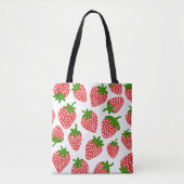 Strawberrie naadloos patroon.  illustratie tote bag (Voorkant)