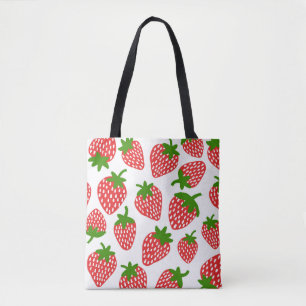 Strawberrie naadloos patroon. illustratie tote bag