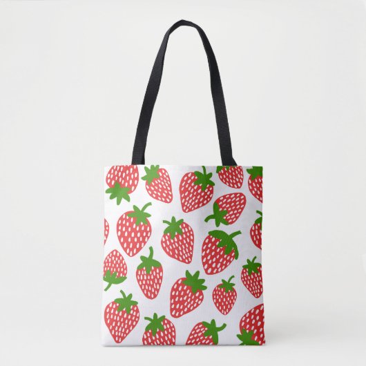 Strawberrie naadloos patroon.  illustratie tote bag (Voorkant)