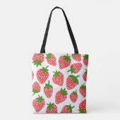 Strawberrie naadloos patroon.  illustratie tote bag (Achterkant)