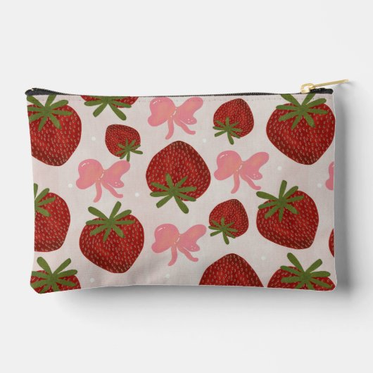 Strawberries and Bows Pouch Etui (Achterkant)