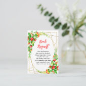 Strawberries and Daisies Baby Shower Book Request Informatiekaartje (Staand voorkant)