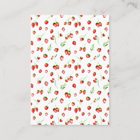 Strawberries and Daisies Baby Shower Book Request Informatiekaartje (Achterkant)