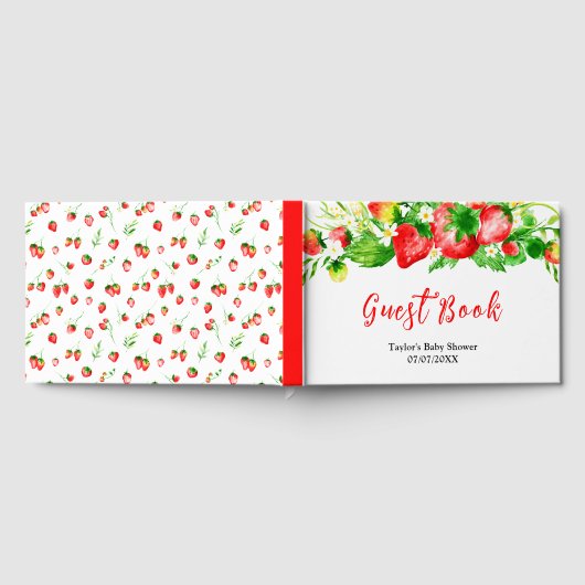 Strawberries and Daisies Baby Shower Gastenboek (Volledig)