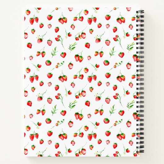 Strawberries and Daisies Baby Shower Guest Book Notitieboek (Achterkant)