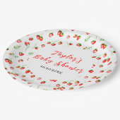 Strawberries and Daisies Baby Shower Papieren Bordje (Gekanteld)