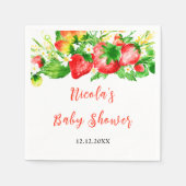 Strawberries and Daisies Baby Shower Servet (Voorkant)