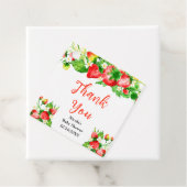 Strawberries and Daisies Baby Shower Thank You Bedankjes Labels (In situ)