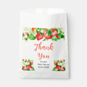 Strawberries and Daisies Baby Shower Thank You Bedankzakje (Voorkant)