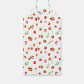 Strawberries and Daisies Baby Shower Thank You Cadeaulabel (Achterkant)