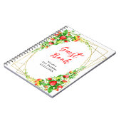Strawberries and Daisies Birthday Guest Book Notitieboek (Linkerzijde)