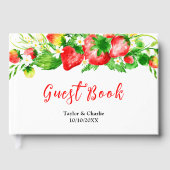 Strawberries and Daisies Wedding Gastenboek (Voorkant)