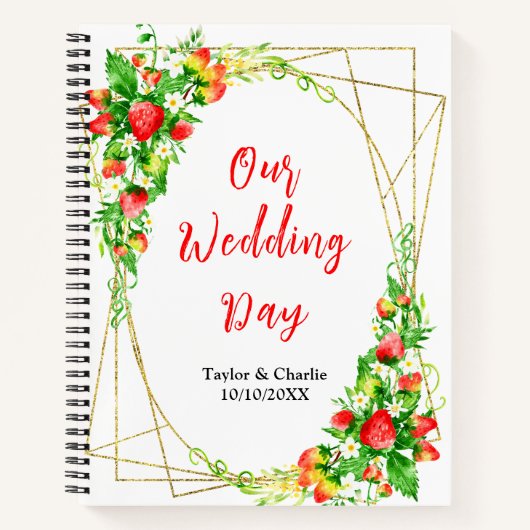 Strawberries and Daisies Wedding Planner Notitieboek (Voorkant)