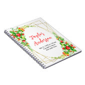 Strawberries and Foliage Baby Birth Stats Notitieboek (Rechterzijde)