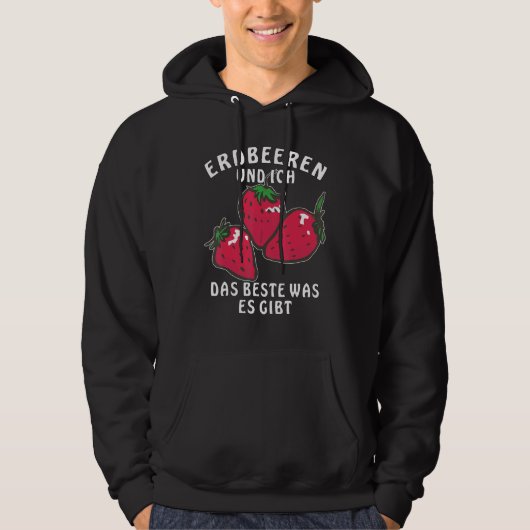 Strawberries and Ich das beste What es Gives Berry Hoodie (Voorkant)