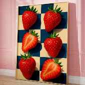 Strawberries art, Bold Fruit Poster