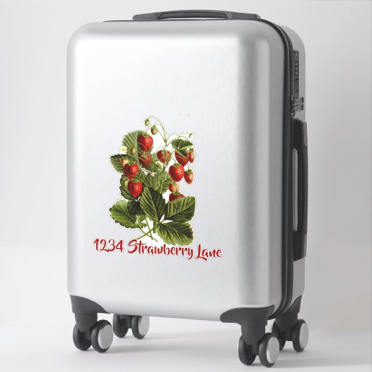 Strawberries brievenbus sticker (Koffer)