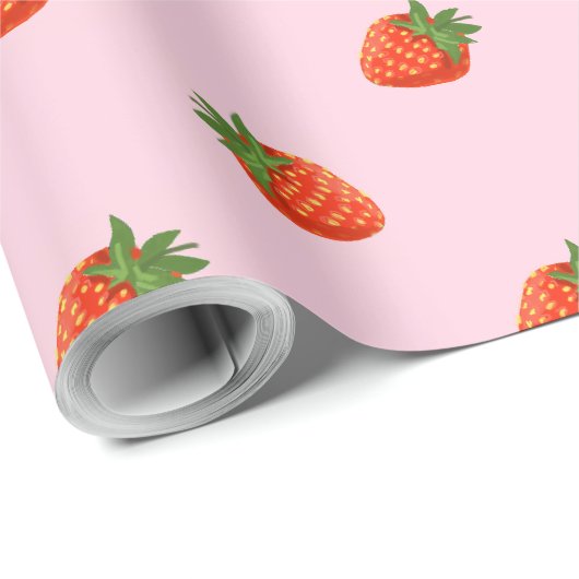 Strawberries Cadeaupapier (Rol Hoek)