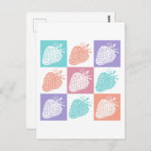 Strawberries Colorful Summer Briefkaart (Voorkant / Achterkant)