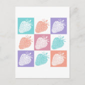 Strawberries Colorful Summer Briefkaart (Voorkant)
