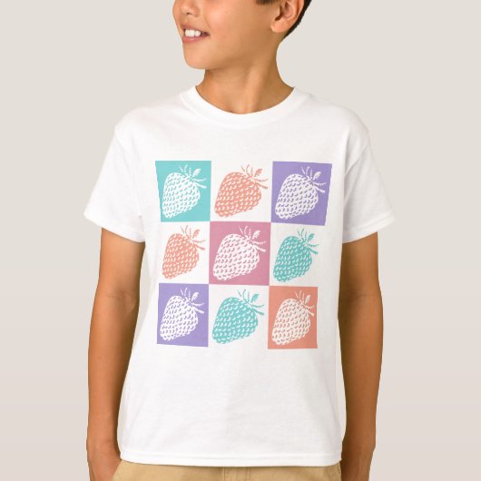 Strawberries Colorful Summer T-shirt (Voorkant)