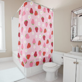 Strawberries & Daisies Shower Curtain Douchegordijn