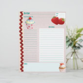 Strawberries en crèmepagina (Staand voorkant)