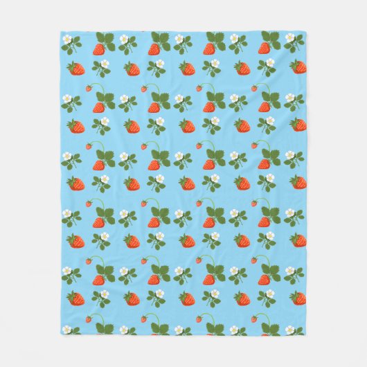 Strawberries Fleece Deken (Voorkant)