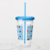 Strawberries & Flowers Acryl Drinkbeker (Rechts)