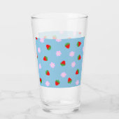 Strawberries & Flowers Glas (Achterkant)