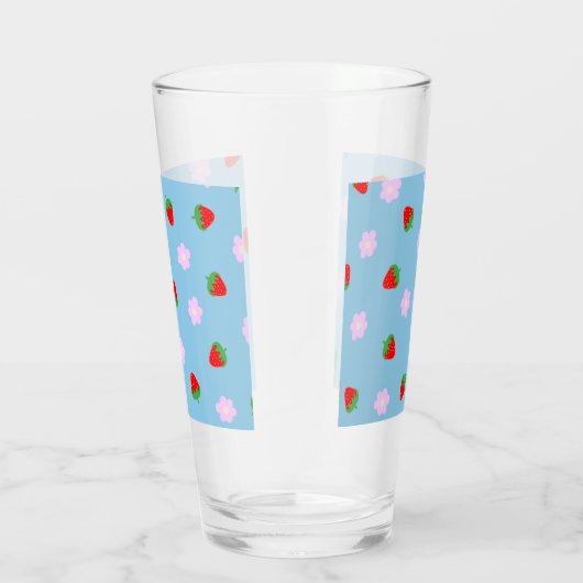 Strawberries & Flowers Glas (Rechts)