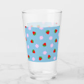 Strawberries & Flowers Glas (Voorkant)